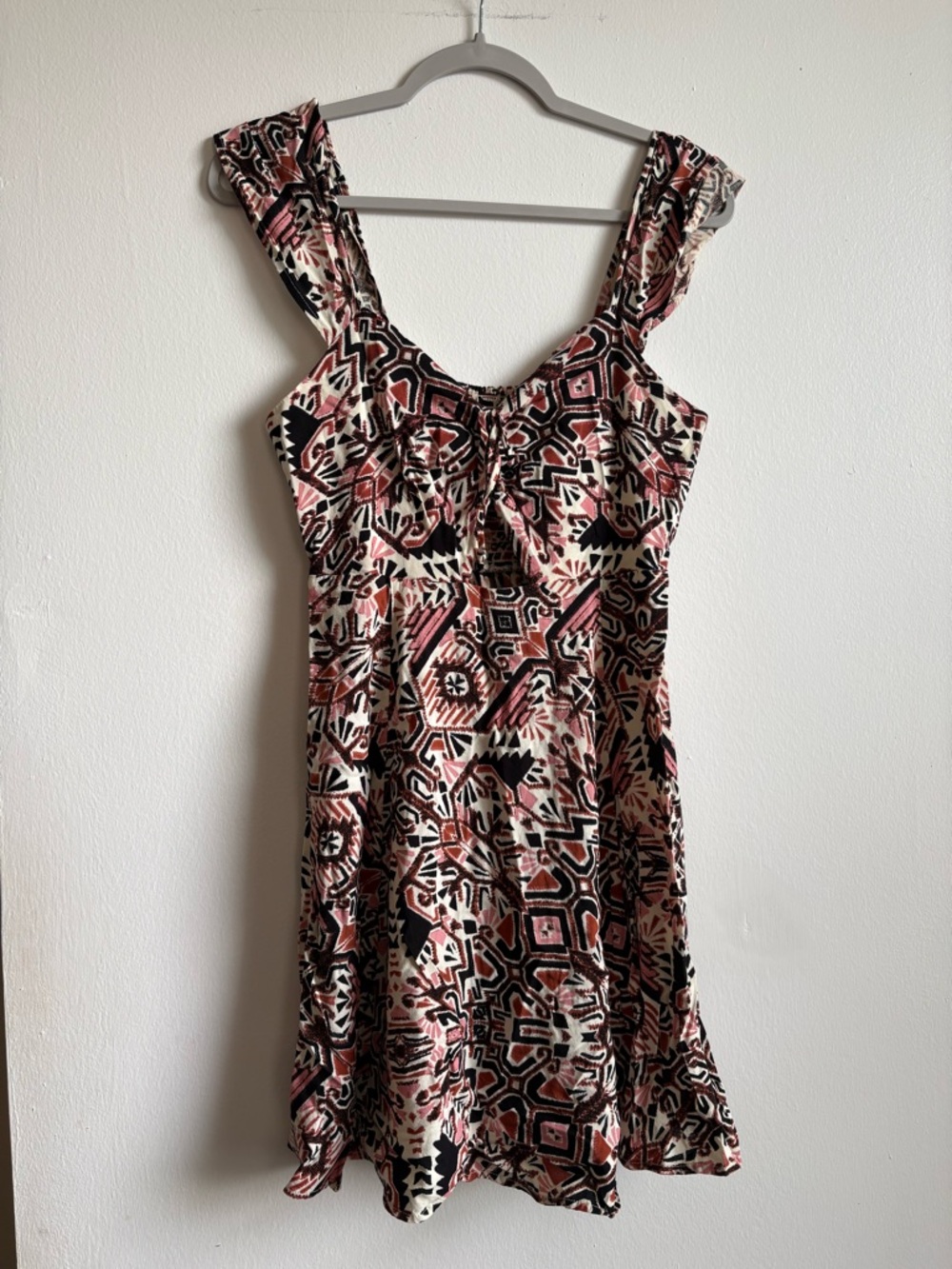 Women’s Xhilaration Printed Sundress in Pink and Black